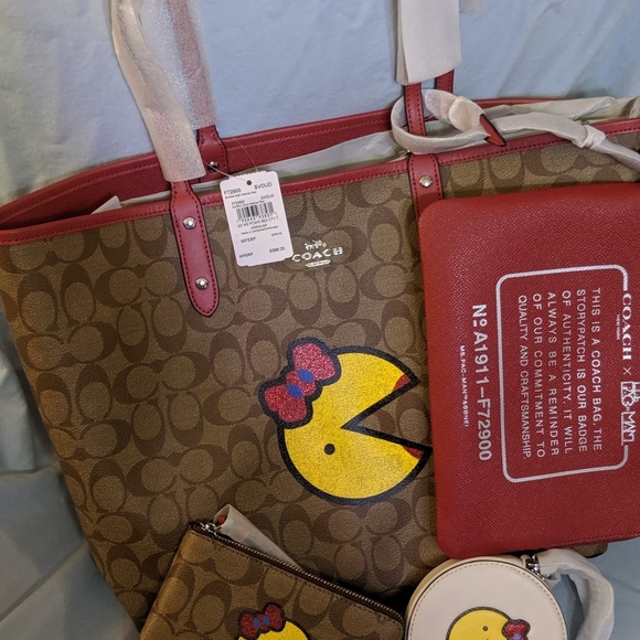 🌟Sold 🌟Coach NWT Pac-Man X Coach Tote Bundle!! - Picture 2 of 8